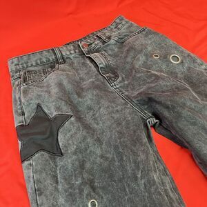 Daisy Tree Wide Leg Denim Pants / Black / Star Grommet / Women's‎ / Size 11